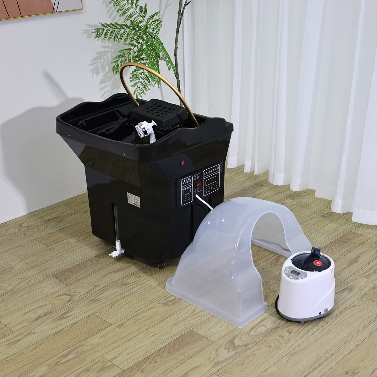 Head Therapy Basin, No Need to Connect up and down Water, Head Therapy Instrument, Mobile Water Storage Type Head Therapy Shampoo Machine, Water Circulation, Fumigation, Health and Beauty