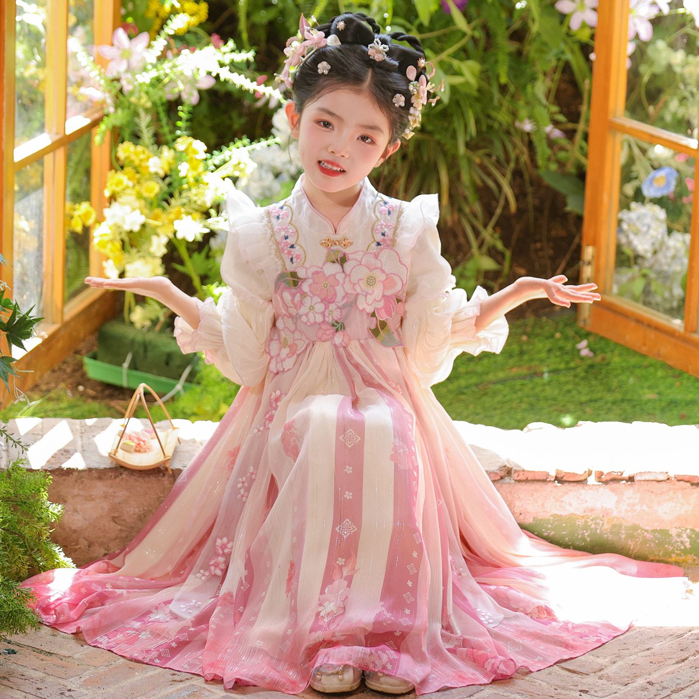 Girls Han Dynasty Autum Chinese Style 2025 New Super Fairy Costume Kidsren's Skirt Girl Ancient Style Princess Dress