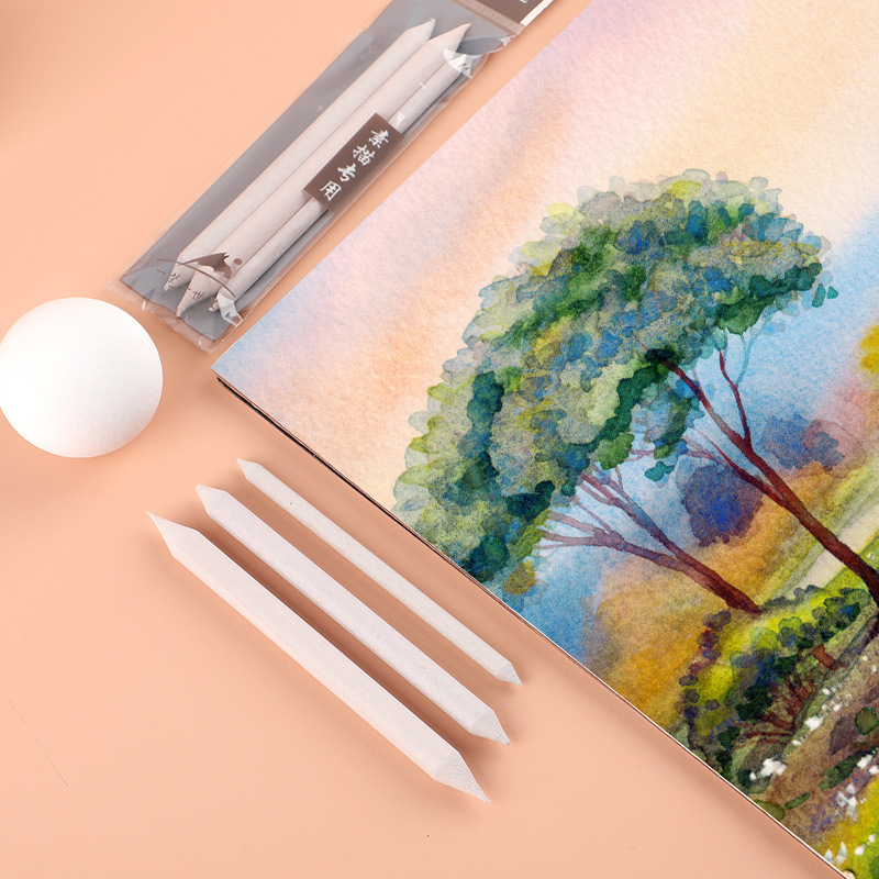 Foreign Trade Sketching Paper Wiping Pen 6 Pack suit Art Highlight Newsprint Rice Paper Correction Pen Smearing Pen Details Wiping