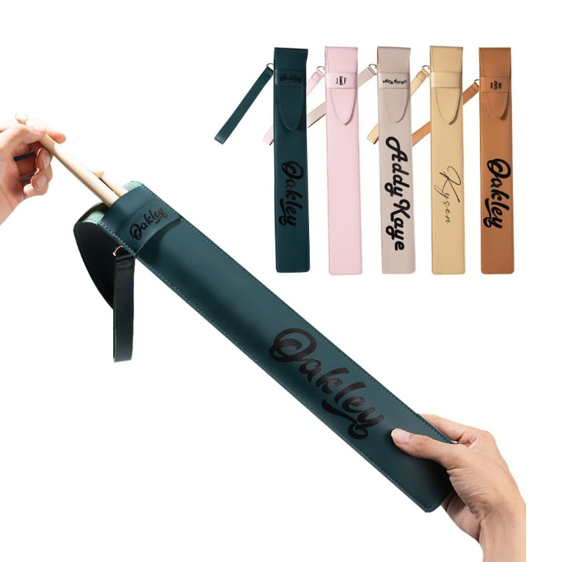 Сумка для барабанных палочек, персонализированная, для хранения, с подставкой, из водонепроницаемой кожи PU, ручная переноска