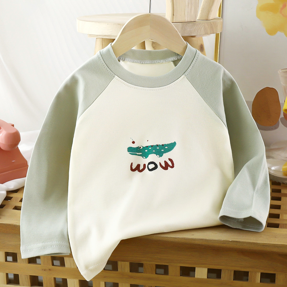 Children's Long-Sleeved T-Shirts, Autum Clothes, Pure Cotton Baby Autum New Boys' Clothes, Girls' Bottoming Shirts, Kidsren's Clothing Wholesale