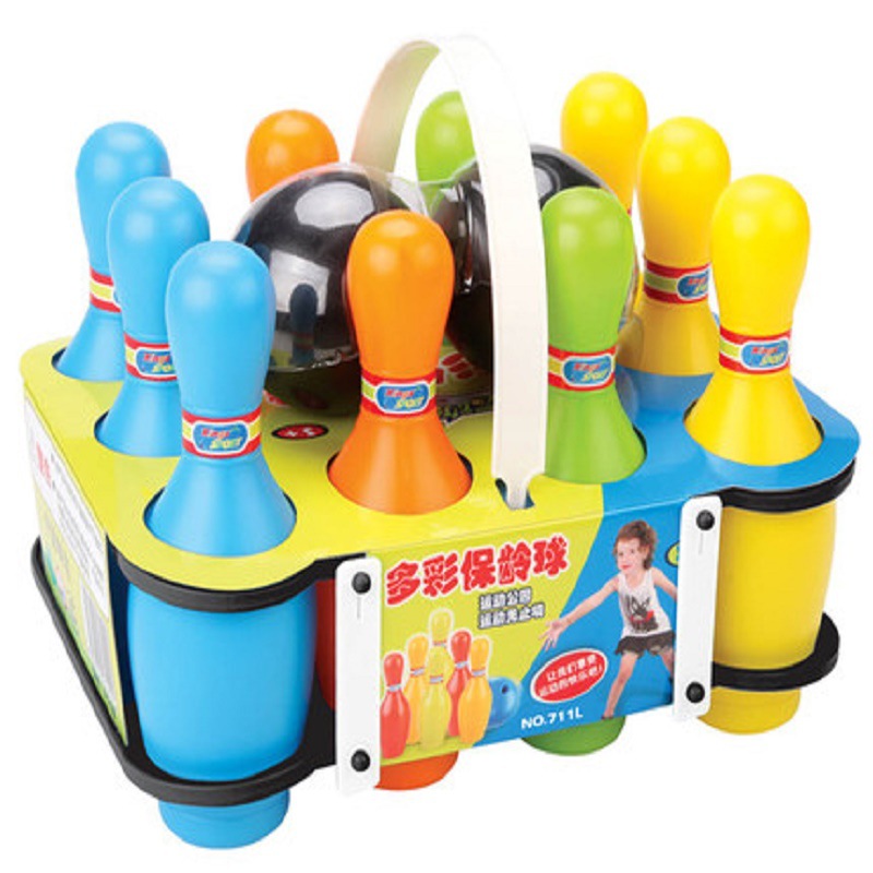 Fun Bowling Toy Indoor Sports Kidsren's Large Colorful Plastic Bottle Adult Outdoor Activity Game Props