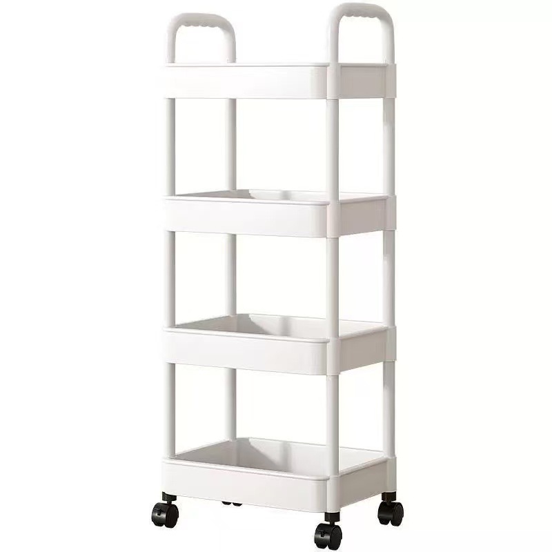 Trolley Storage Rack Plastic Multi-Layer Household Bedroom Baby Mobile Snack Kitchen Multi-Functional Storage Rack
