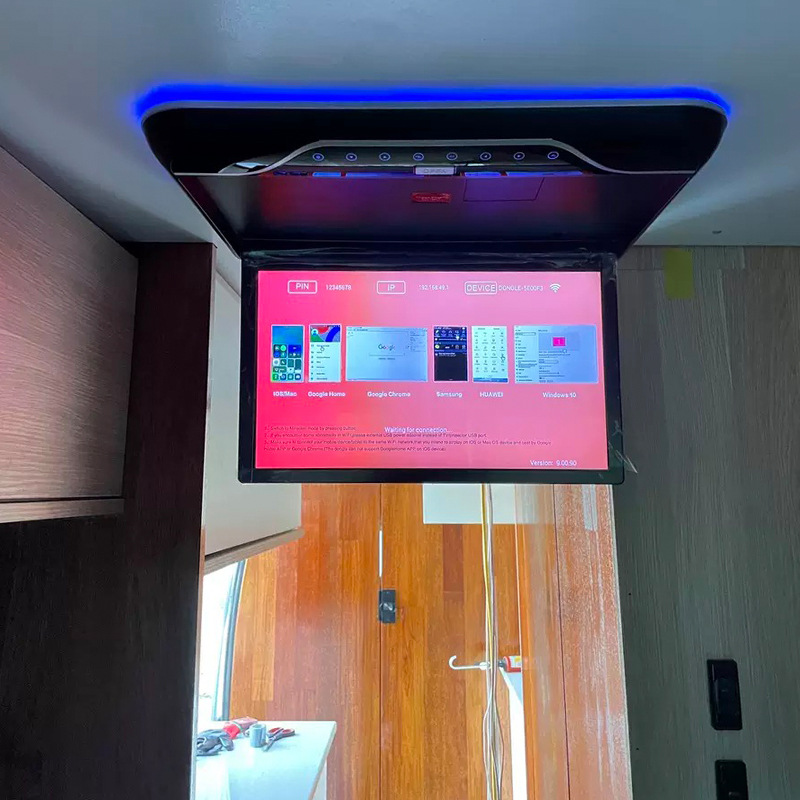 Coaster Bus 17/19/ 22inch Car Ceiling Screen Voice Network Tv High-Definition Rear Entertainment Display