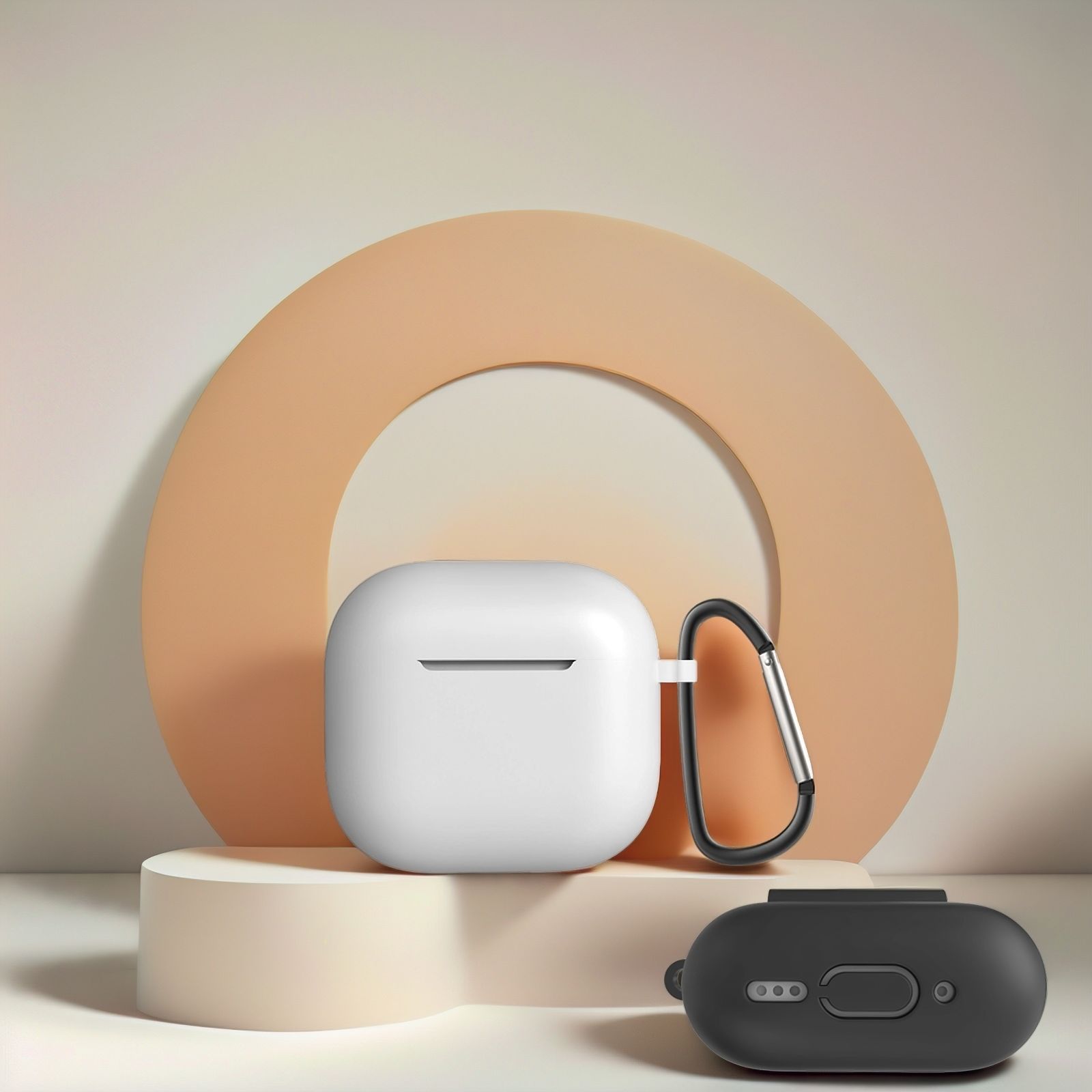 Suitable for Apple Earphone Case Airpods4 Earphone Case Wireless Bluetooth Earphone Protective Case Anti-Fall Silicone Protective Case