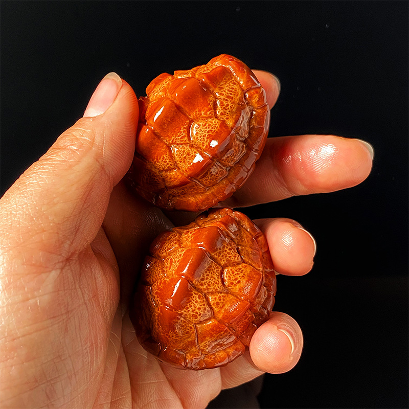 Brazil big olive kernel big seed rich world a pair of olive kernel carving hand handle piece plate to play text to play handball men