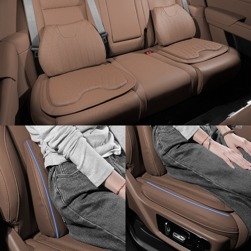2024 New Car Seat Cushion Summer Ventilated Breathable Cooling Cushion Single Piece Lumbar Backrest Mercedes-Benz Four-Season Universal High-End Sense