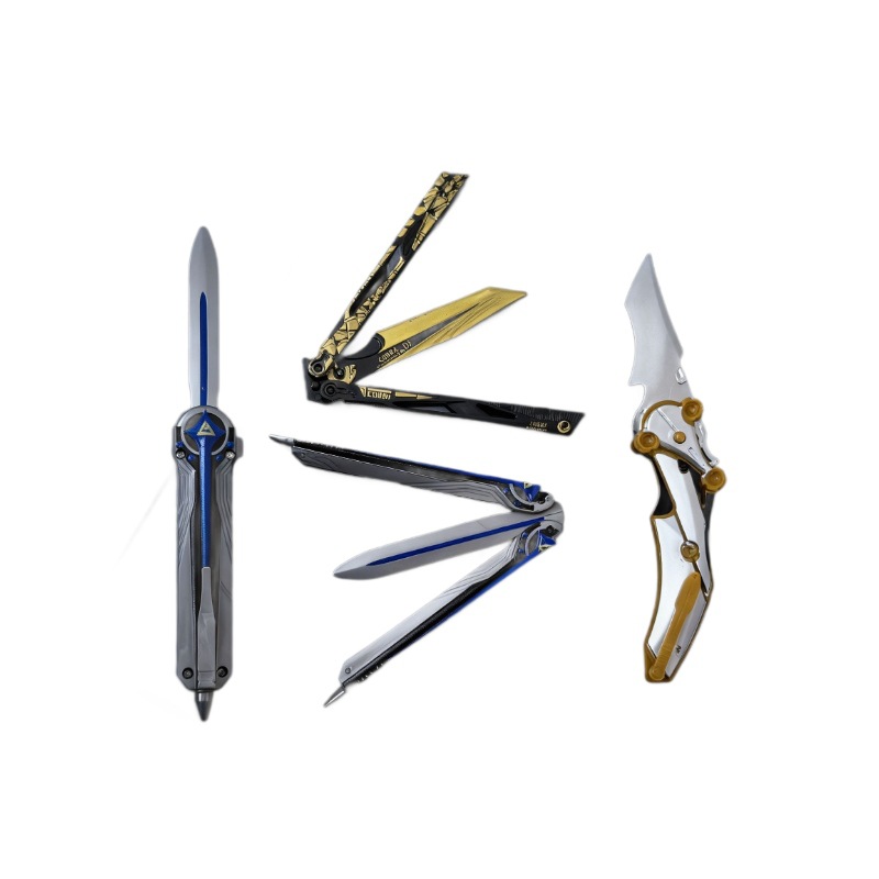 Delta Force Peripheral Ab Close Combat Weapon Shadow Blade Butterfly Knife Mercy Folding Knife Metal Toy Model Figure