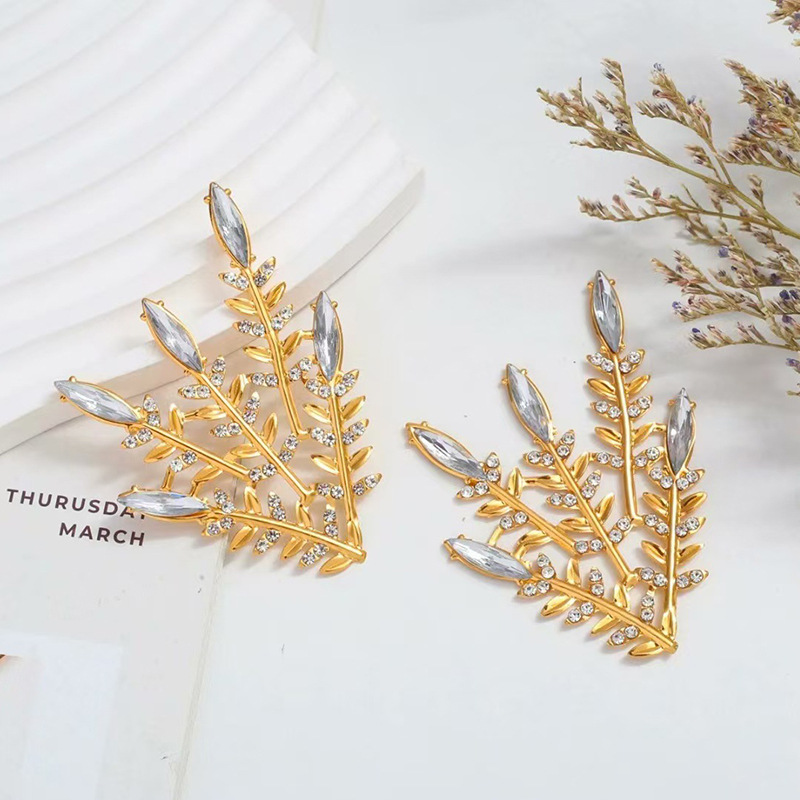 DIY Accessories with Rhinestone Crystal Tree Branches, Three-Pronged and Five-Pronged Branches, Flower Pieces, Traditional Chinese Style Xiuhe Suit Fan Materials Wholesale