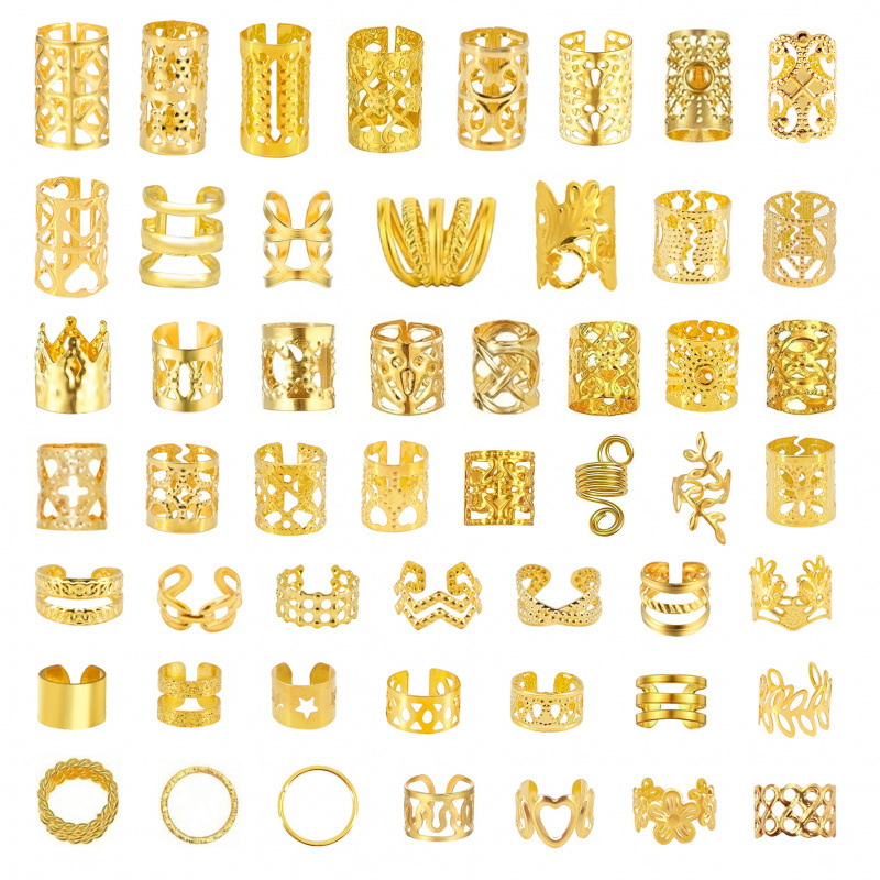 Ювелирное кольцо для дредов в стиле хип-хоп, пряжка для волос, африканская парик, аксессуары для дредов, металлическая пряжка для дредов DIY