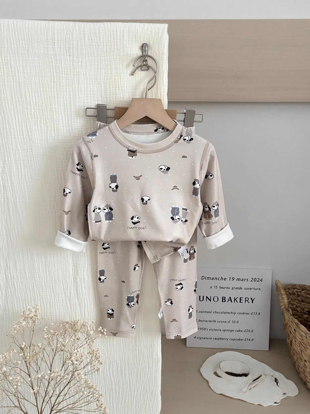 Children's Autumn and Winter Derong Seamless Homewear Set [7A Antibacterial] Boys' and Girls' Thermal Underwear Two-Piece Set