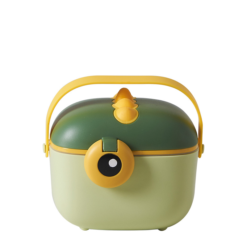 Moe fun dinosaur milk powder box cute lunch box portable out packaging box high color value baby milk powder sealed jar