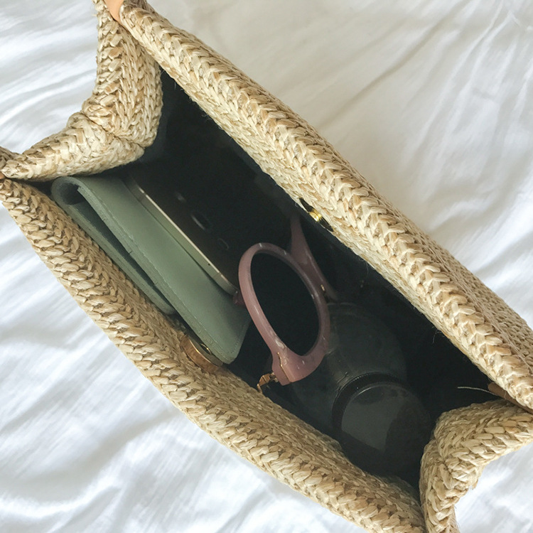 Factory wholesale price Korea official website with ins summer new straw bag fashion portable trend shoulder Women's bag