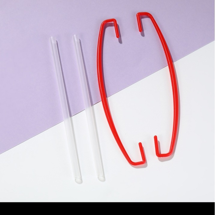 Hand pull flagpole accessories festive red wedding hand-held banner license and shooting props 17cm