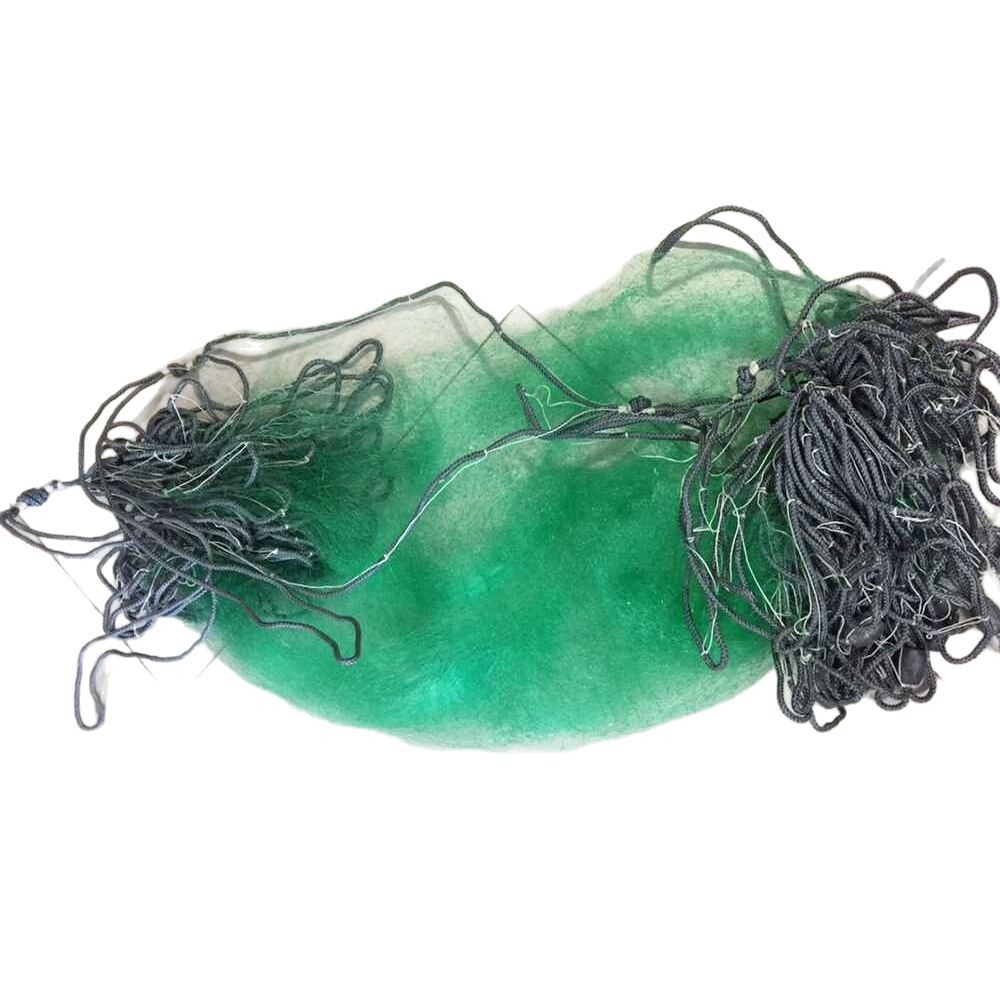 Three-Layer Fishing Net with Weighted Rope, Imported Silk Three-Layer Sinking Net for Fishing