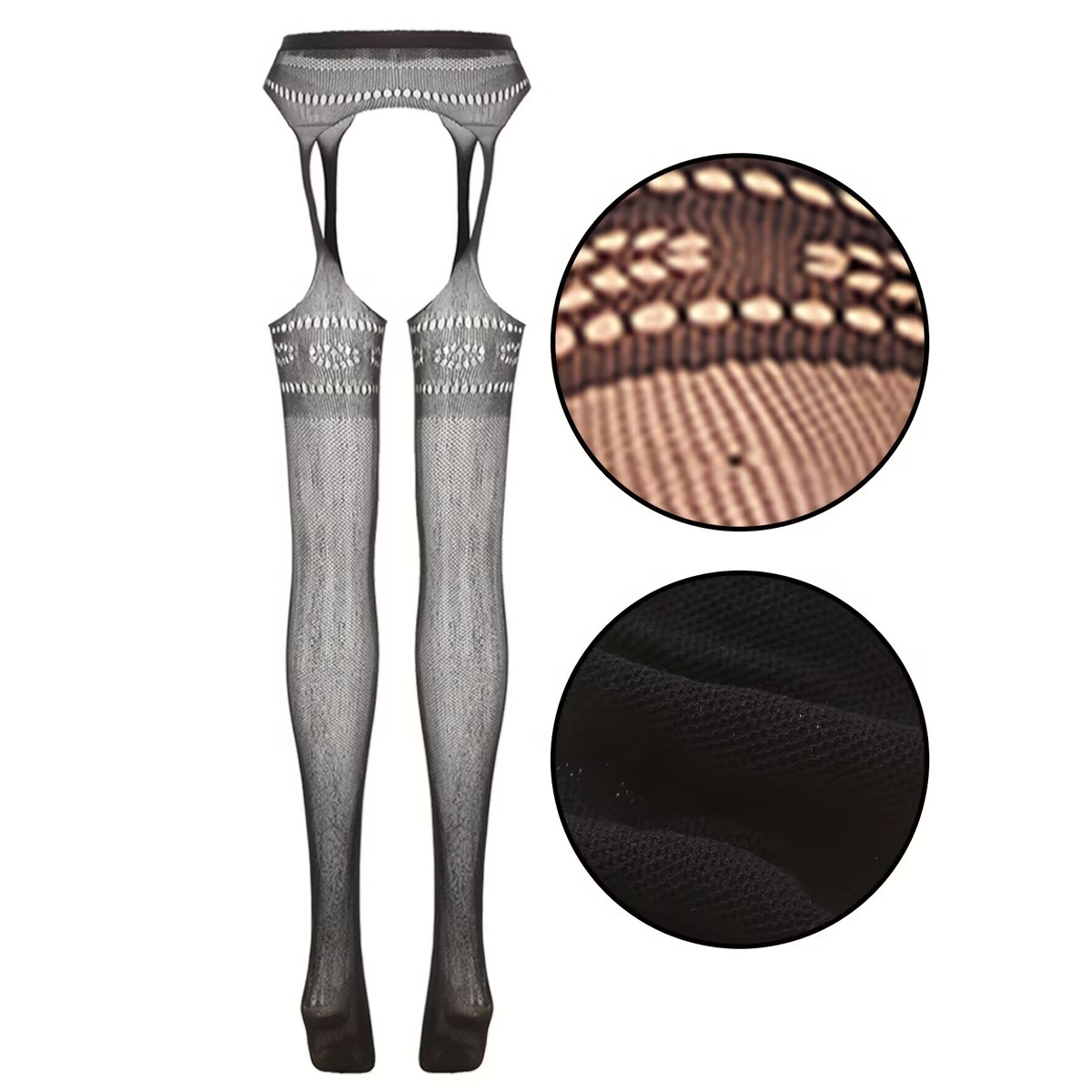 European and American sexy lace jacquard stockings women's stockings net stockings base socks black silk sexy stockings