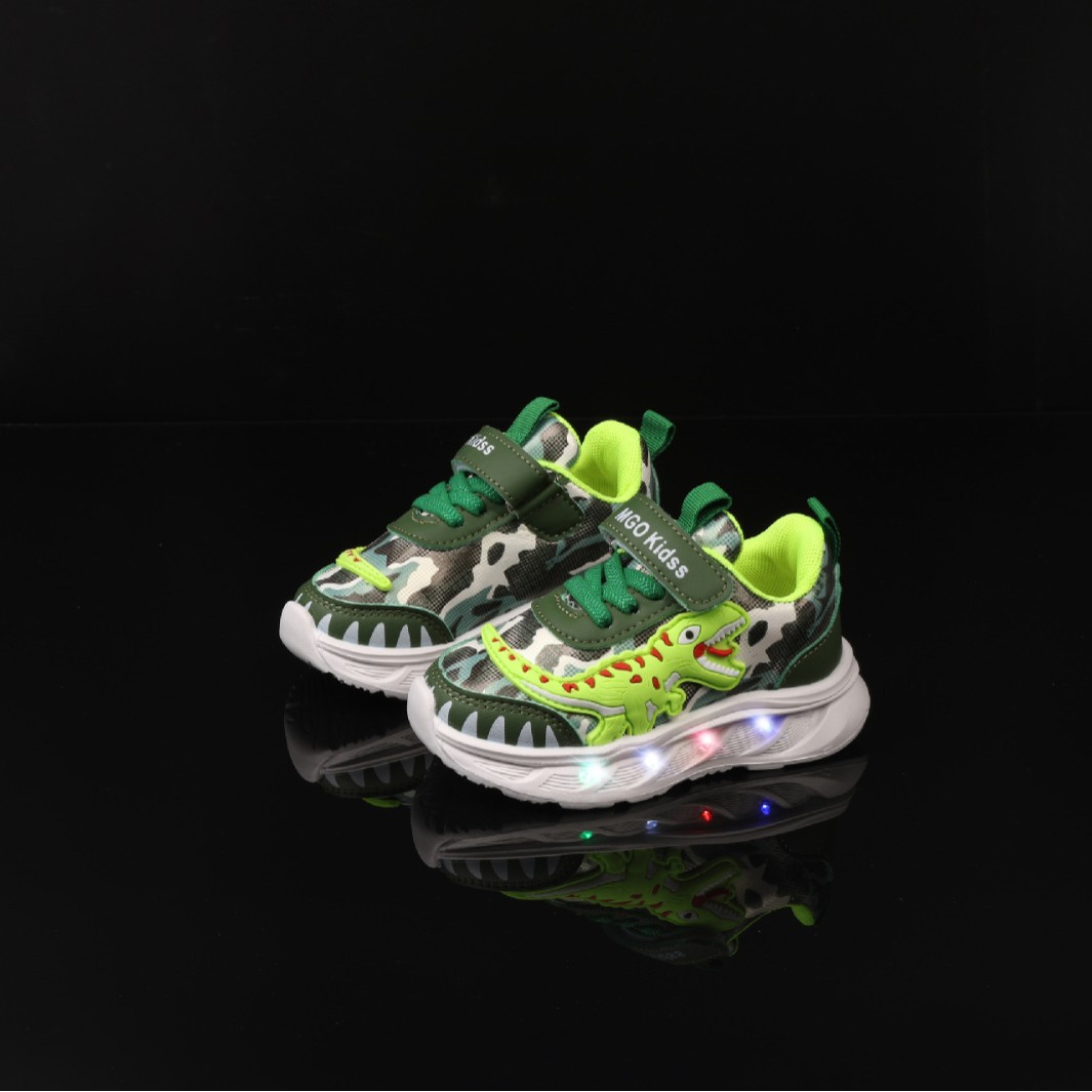 2025 Spring New Cartoon Boys Dinosaur Sports Shoes Children's Casual Shoes Dad Shoes Wholesale Baby Light Shoes