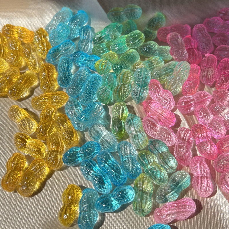 Оптовая продажа цветных стеклянных кристаллических орехов, украшения для дома и свадьбы, маленькие подарки для привлечения богатства и удачи