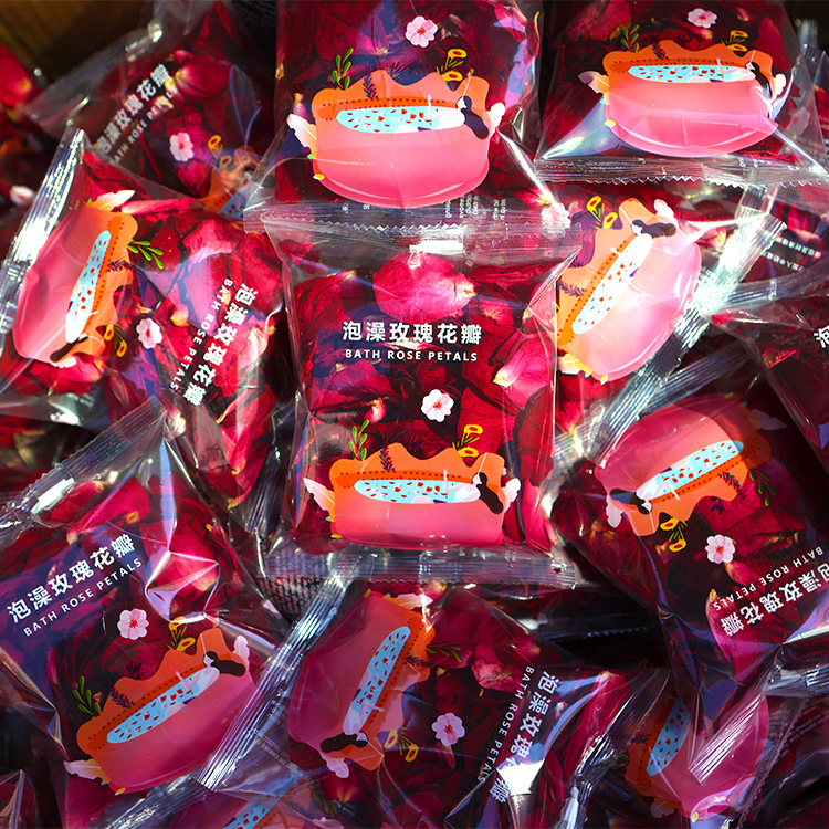 Wholesale Yunnan rose dried petals bath foot bath hot spring milk bubble bath real petals 10g package convenient