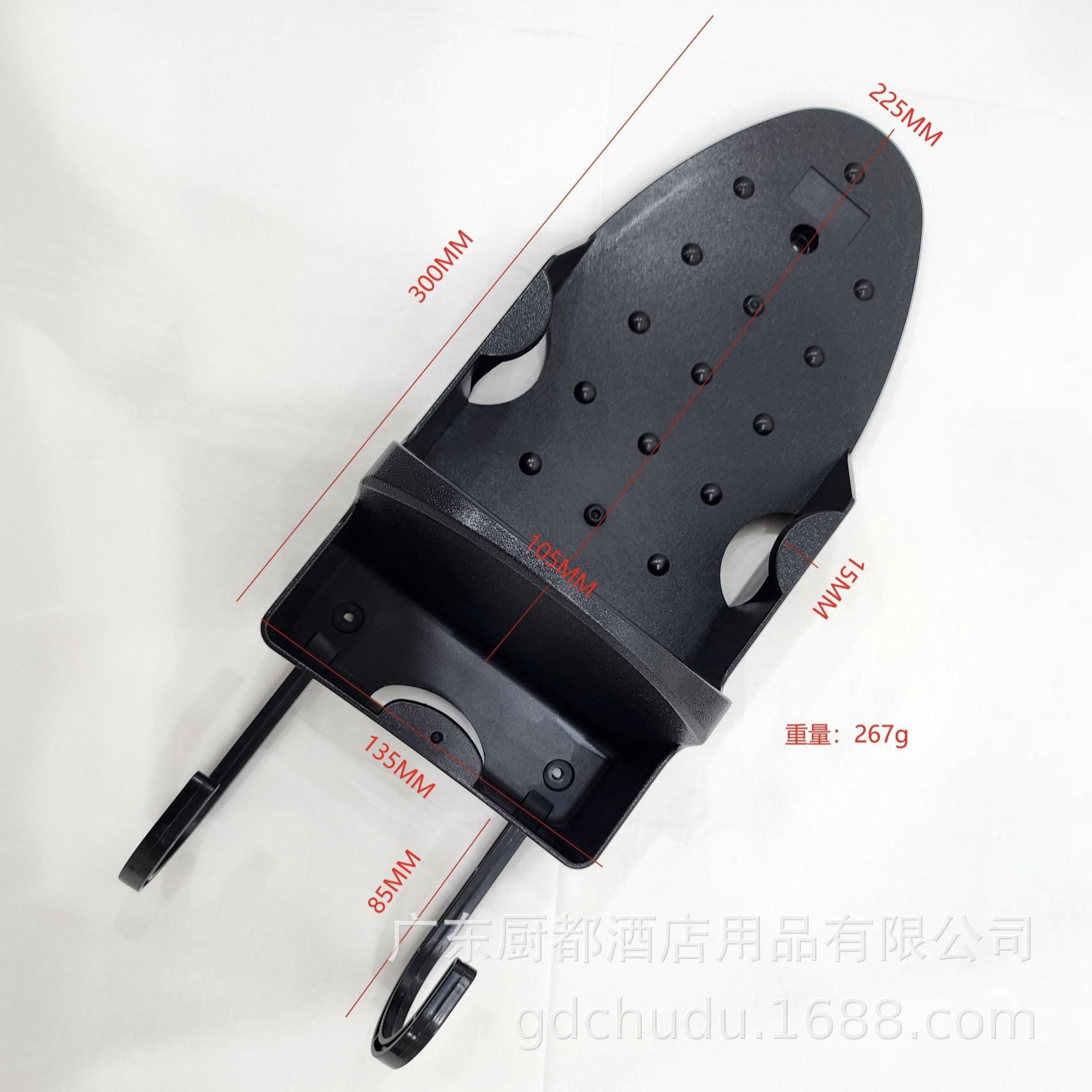 Iron Hanger, Hotel Iron Hanger, Guest Room Ironing Board Hanger, Plastic Double Hook