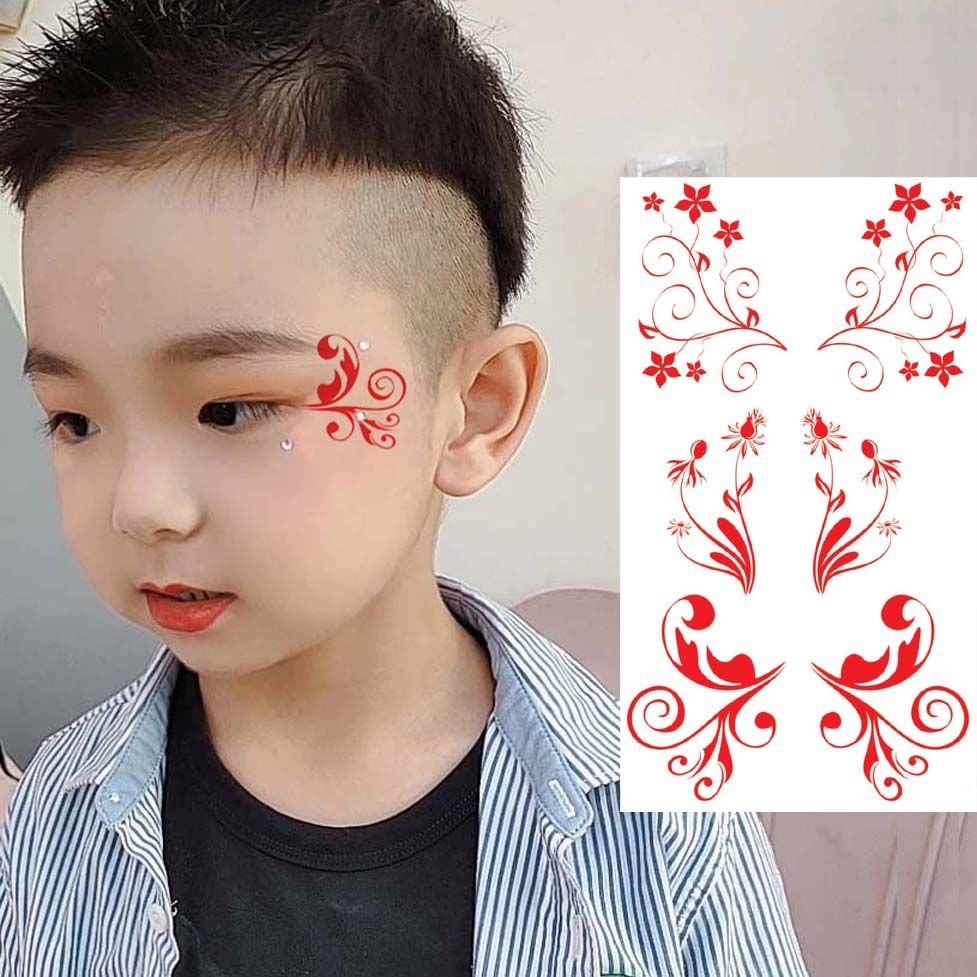 Eye corner stickers children's stage makeup eyebrow stickers eye tail stickers antique costume competition festival performance dance tattoo stickers
