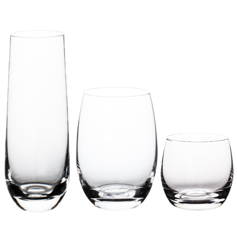 Manufacturer Supplies Crystal Egg-Shaped Glass Whiskey Cup, High-Value Single-Layer Transparent Large Belly Cup, Small Batch Customization