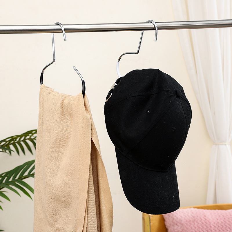 Круглая вешалка для дома Tiktok с хромированным покрытием, нержавеющая сталь, нескользящая вешалка для шарфов, многофункциональная вешалка для шляп и шарфов, круглая вешалка для одежды