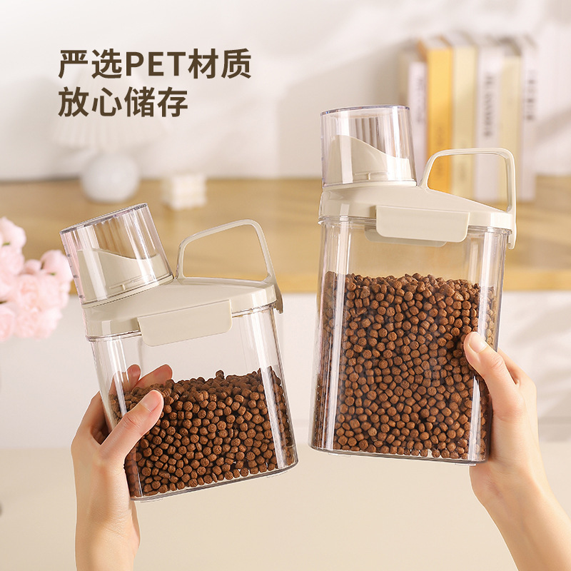 Food Grade Sealed Pet Grain Storage Bucket Moisture-proof Insect-proof Cat and Dog Food Storage Tank Household Rice Bucket Grain Storage Box