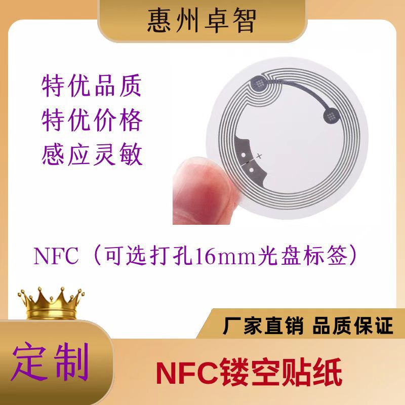 NFC213 чип пустая метка пробитая 16мм влажная вставка Fudan 13.56mhz высокочастотная музыкальная метка