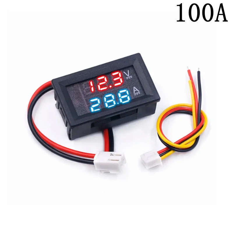DC0-100V/10A 50A 100A LED DC Dual Display Digital Current Voltmeter Digital Meter