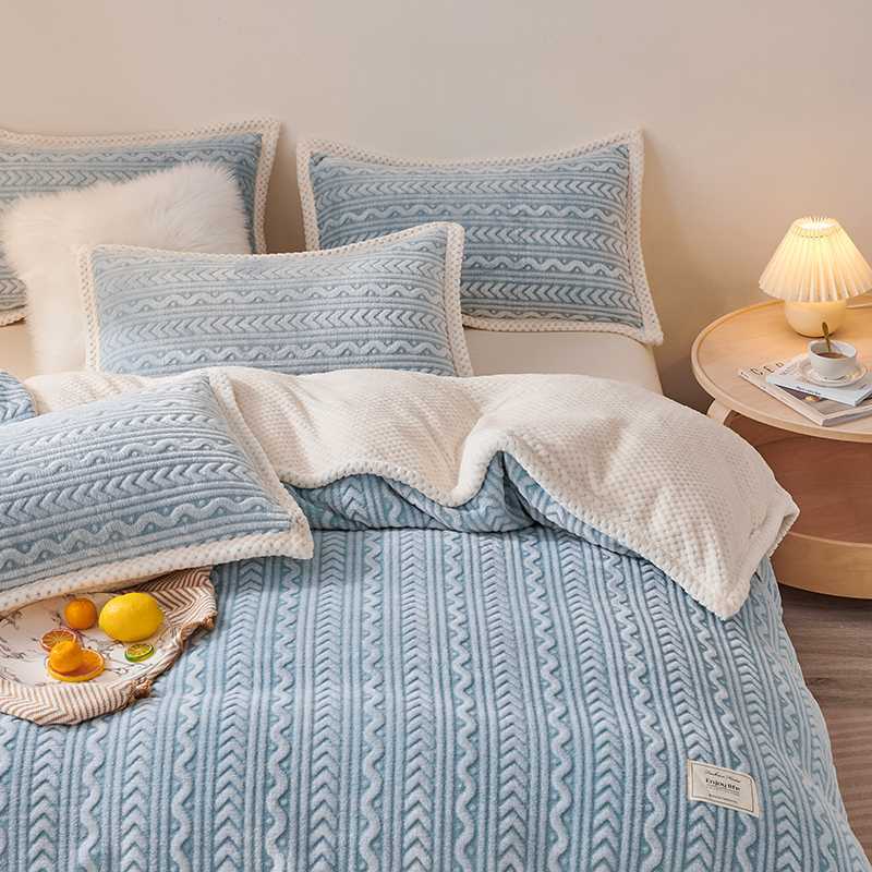 Nantong Home Textile Bedding 2025 New 3D Embossed Snowflake Velvet Double-Sided Blanket Thickened Milk Velvet Group Buying Wholesale