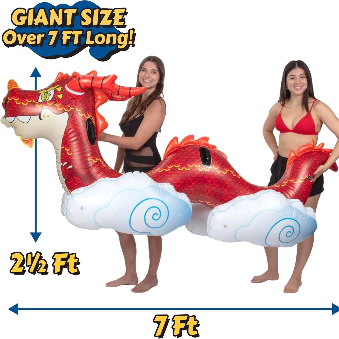 Cross-Border New Thickeneded Pvc Inflatable Dinosaur Floating Row Water Supplies Inflatable Double-Seat Dinosaur Mount Floating Bed