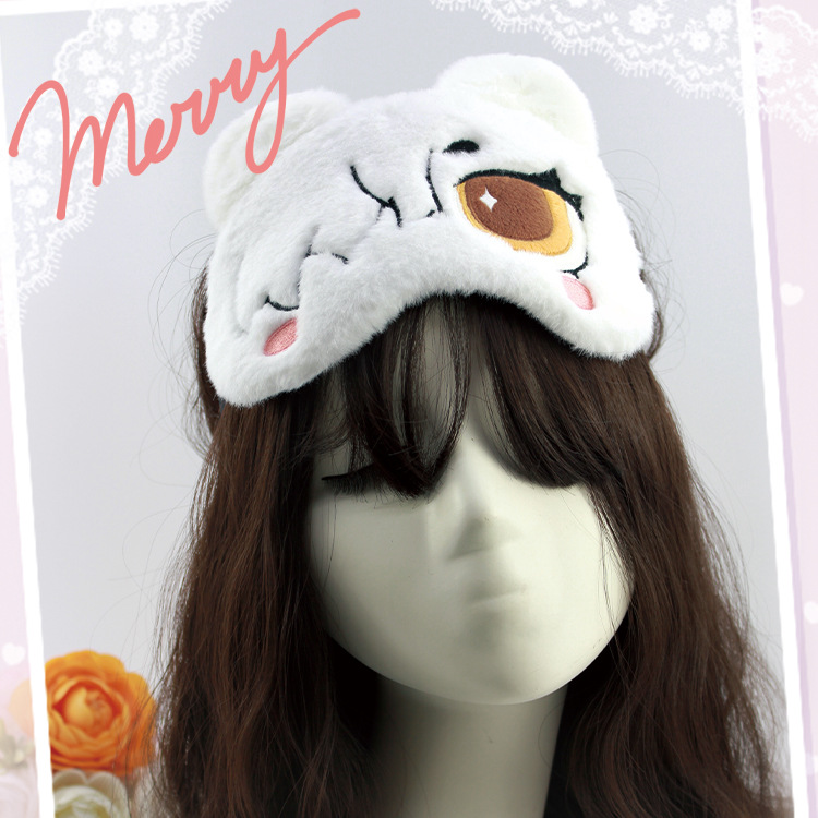 Мультяшная мягкая маска для глаз, блокирующая свет, с горячим компрессом и ледяным эффектом