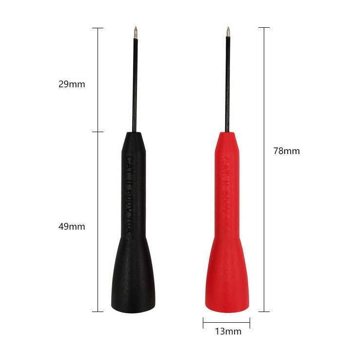 Multimeter Probe Universal 2mm Jack Tip Puncture Steel Needle Auto Repair Electrician Test Pen Non-Breaker Test Needle