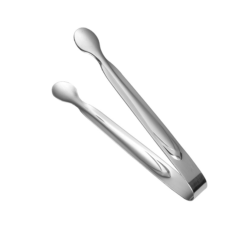 Cross-Border 304 Stainless Steel Ice Tongs, Sugar Cube Tongs, Ice Cube Clips, Small Ice Tongs, Restaurant Food Clips