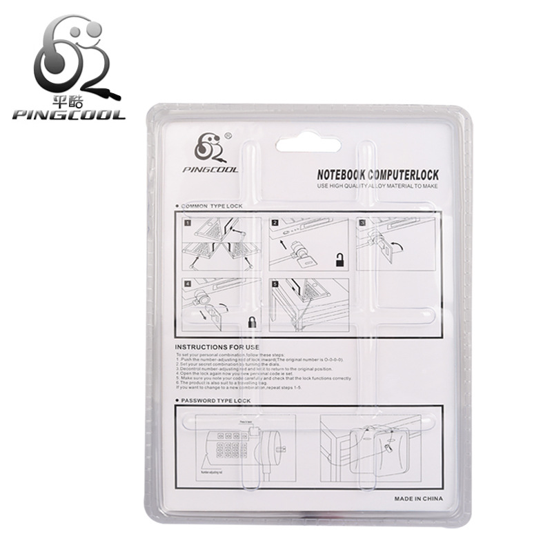 Manufacturers Supply Laptop Anti-Theft Lock 4-Digit Password Encryption Mechanical Lock Anti-Theft Lock Wholesale