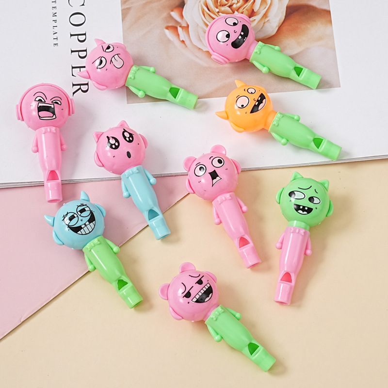 Cartoon Various Expressions Whistle Children's Cheering Toys Children's Gifts Street Stalls Cross-Border Toys Wholesale Manufacturers Direct Sales
