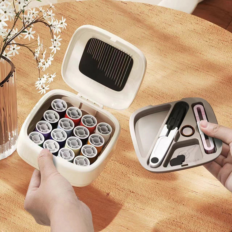 Magnetic Sewing Box Household High-Quality Practical Sewing Thread Sewing Kit Portable Mini Dormitory Hand Sewing Thread Sewing Box