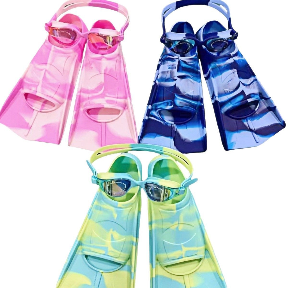 Amazon Swimming Flippers Custom Flippers Free Diving Short Flippers Full Silicone Non-slip Foot Flippers for Adults and Children