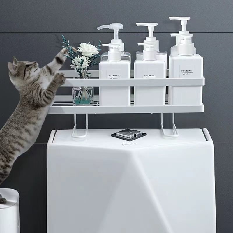 Bathroom Storage Rack Wall punch-free storage rack bathroom washstand multi-functional wall-mounted toilet storage rack