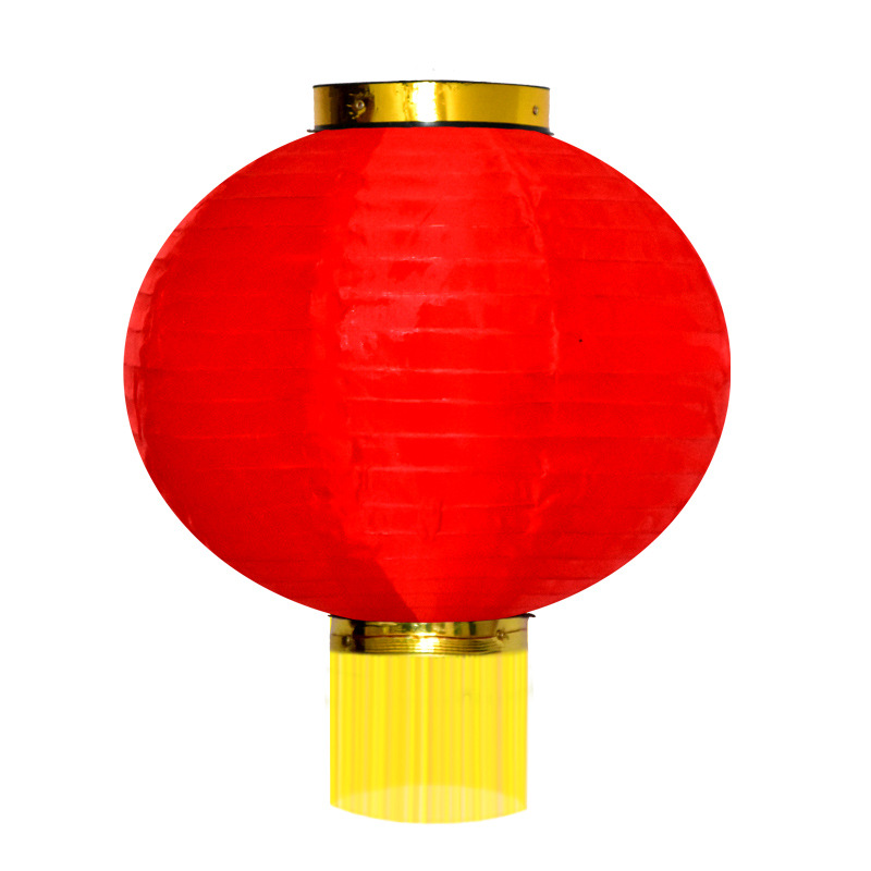 New Year Spring Festival Red Lantern Outdoor Rainproof Advertising Printing Lantern Long Round Drawing Lantern Hanging Decoration