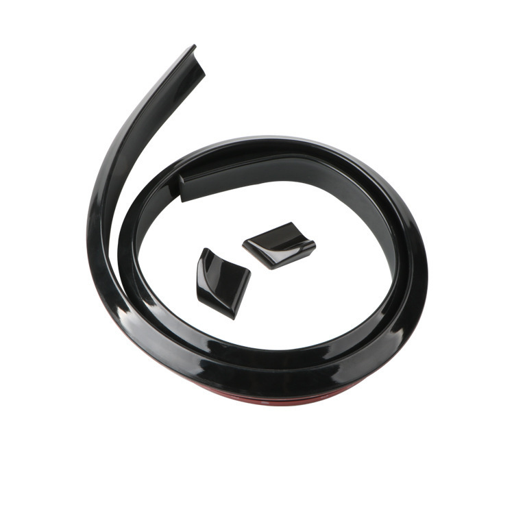 Cross-border car decoration fixed air strip spoiler rubber sealing strip carbon fiber tail trim strip 1.5 meters