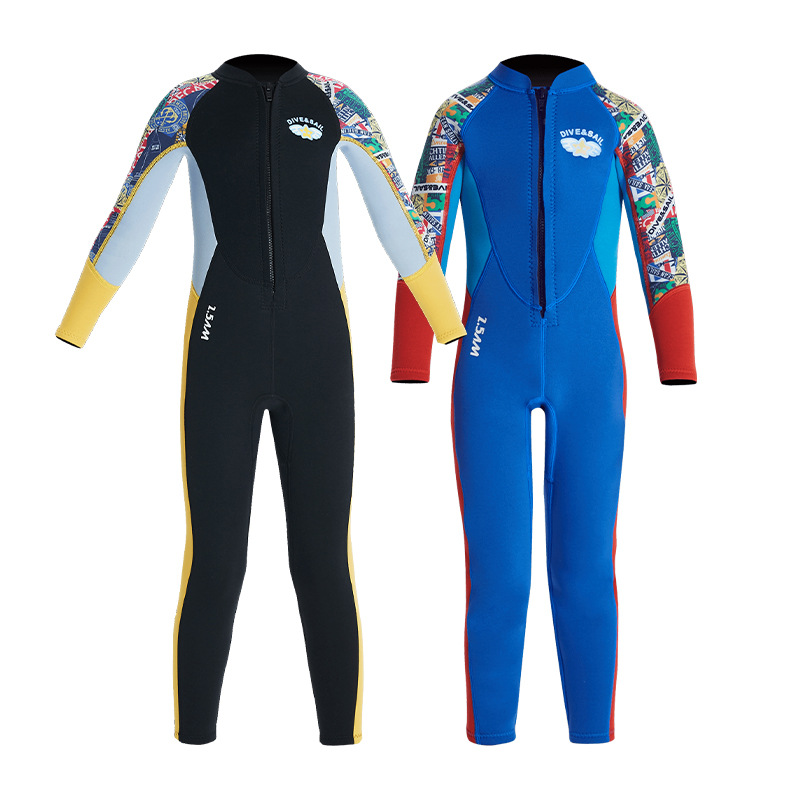 New 2.5MM Children's Diving Suit Boys' Long Sleeve Warm Snorkeling Surfing Diving Swimsuit