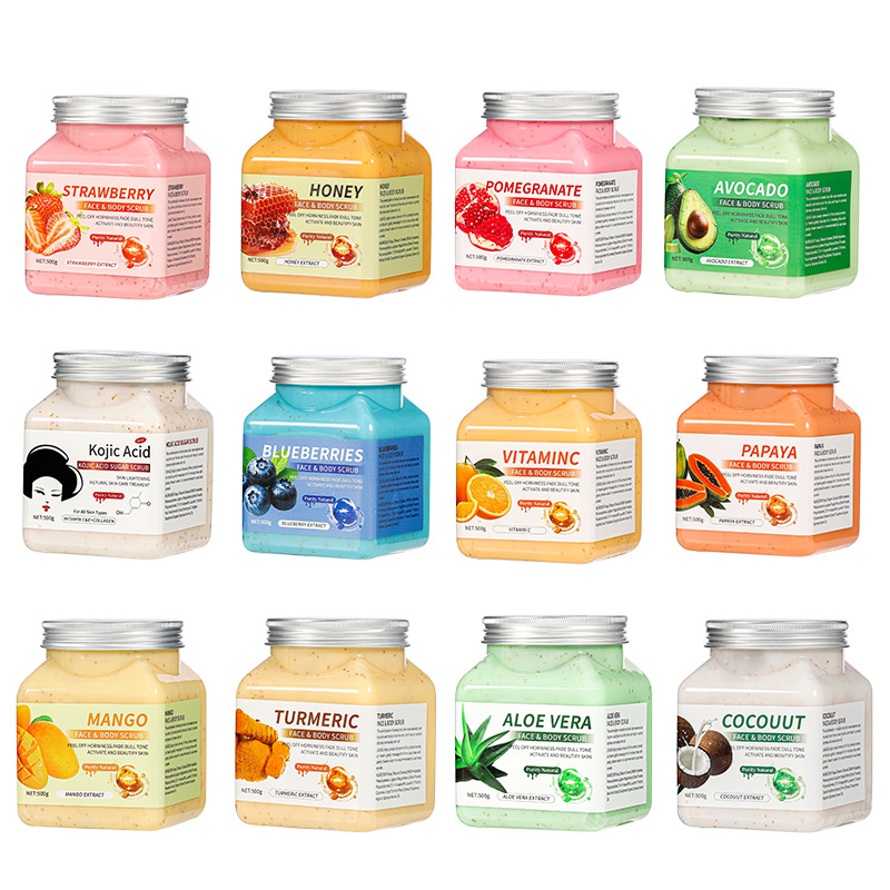 Cross-border Body Scrub Exfoliating 500g Deep Cleansing Coffee Scrub Large Bottle House Foreign Trade Southeast Asia