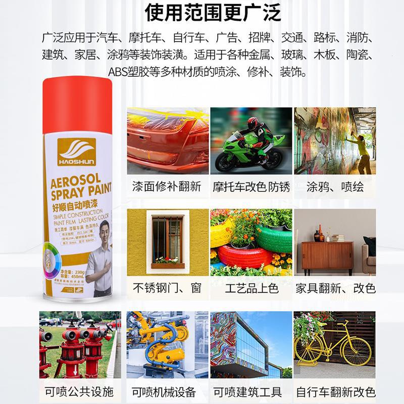 Automatic Hand Spray Paint Anti-Rust Metal Furniture Wood Paint Car Special Black White Silver Graffiti Paint