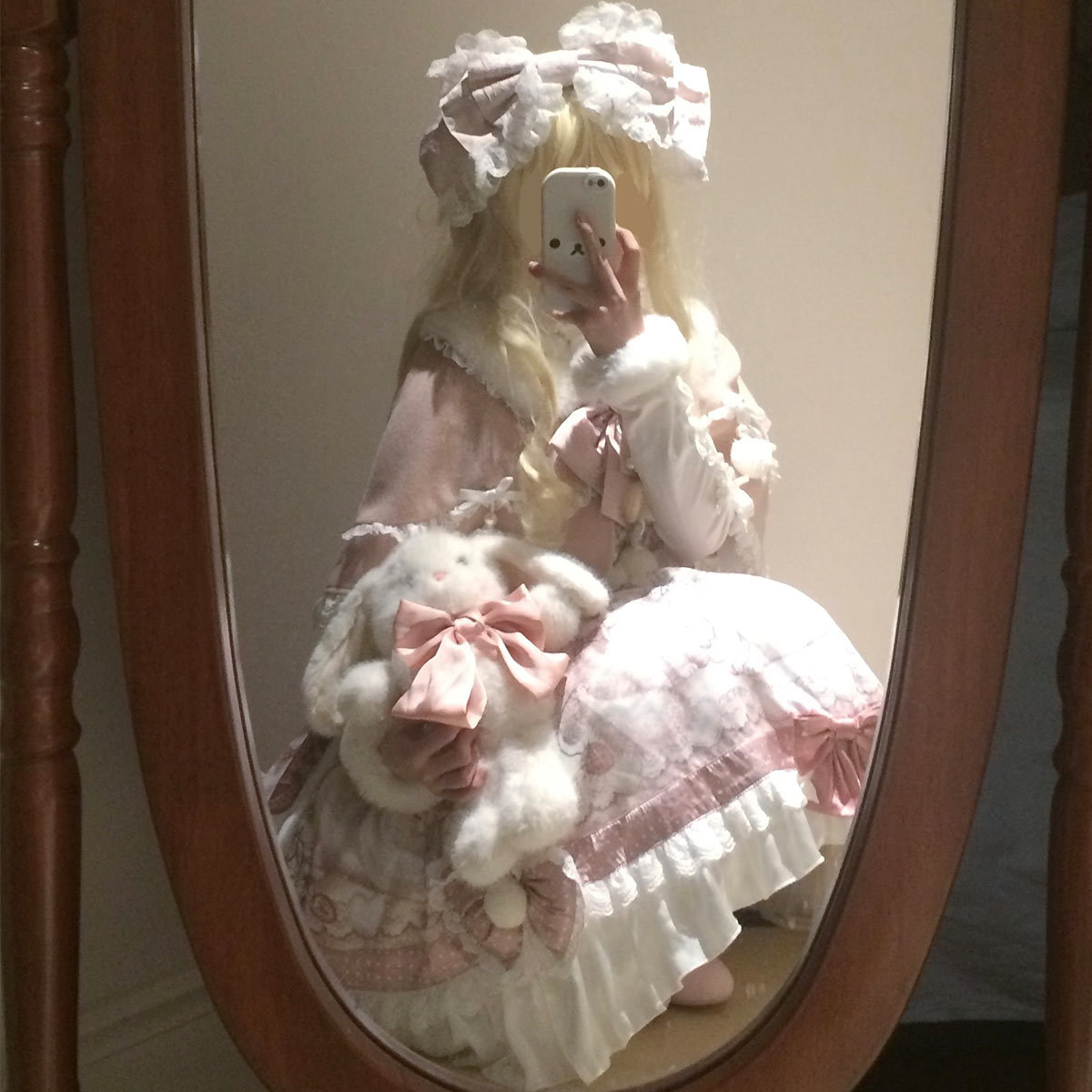 Bear Doujiang Original Dessert Cat Lolita Female Lolita Shawl Suspender Skirt Cute and Sweet Suit 7398