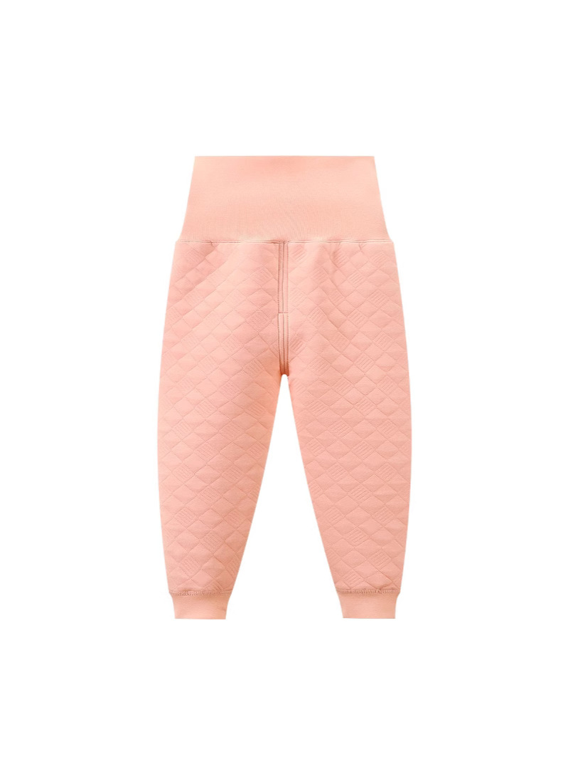 Infant and Toddler Three-Layer Quilted Seamless Thermal Pants, Dual-Use for Boys and Girls, High-Waisted, Tummy-Protecting, Thickened for Warmth