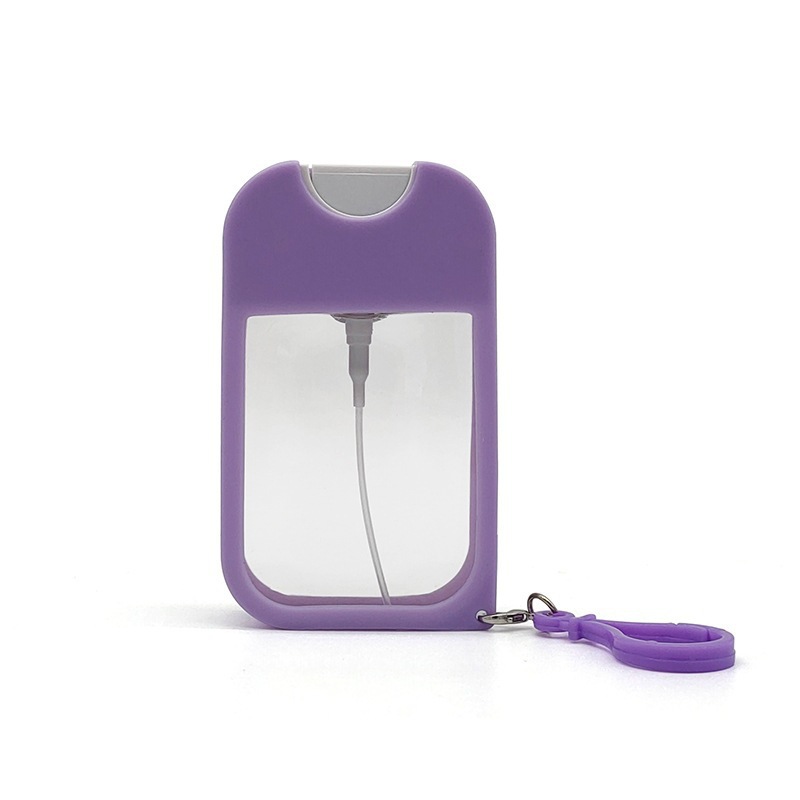 50ml Alcohol Disinfectant Card Spray Bottle Multi-Color Silicone Sleeve Portable Outdoor Perfume Bottle Ready for Sale