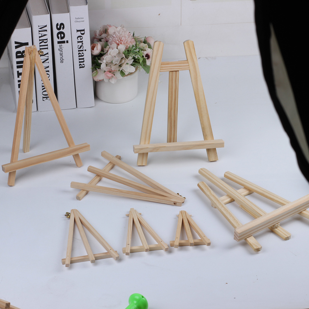 Children's Small Easel Mini Desktop Desktop Display Stand 8*15 Wooden Mobile Phone Tripod Small Oil Easel