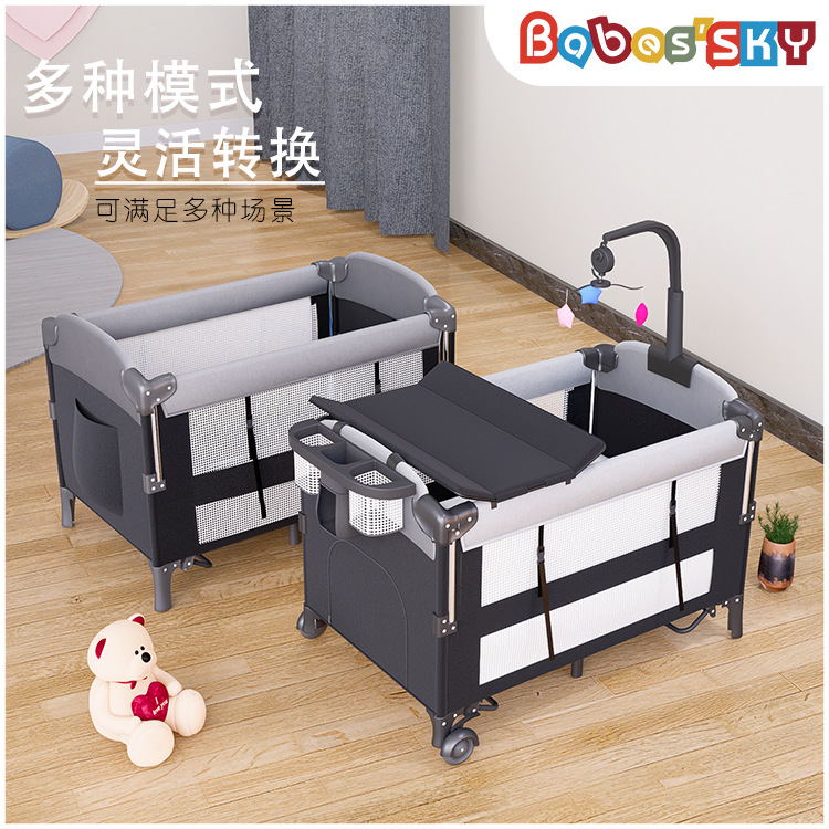 Factory wholesale baby crib foldable portable multifunctional baby cradle bed portable mobile newborn baby fight